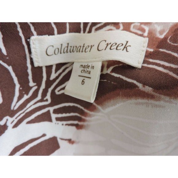 Coldwater Creek Fall Blazer Jacket Brown Bead 6 Beige Career 3/4 Sleeves Career - Picture 3 of 3